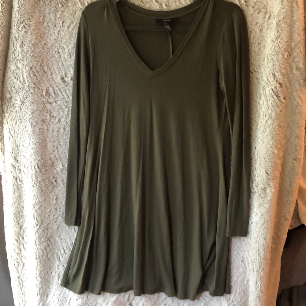 Forever21 Long Sleeve Cotton Dress
